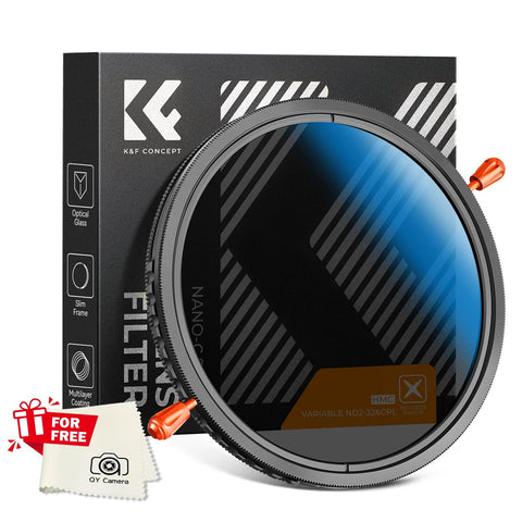 K&F Concept 2 in 1 CPL ND Filter - Variable ND32 for Various Lens Sizes - Visión Creativa