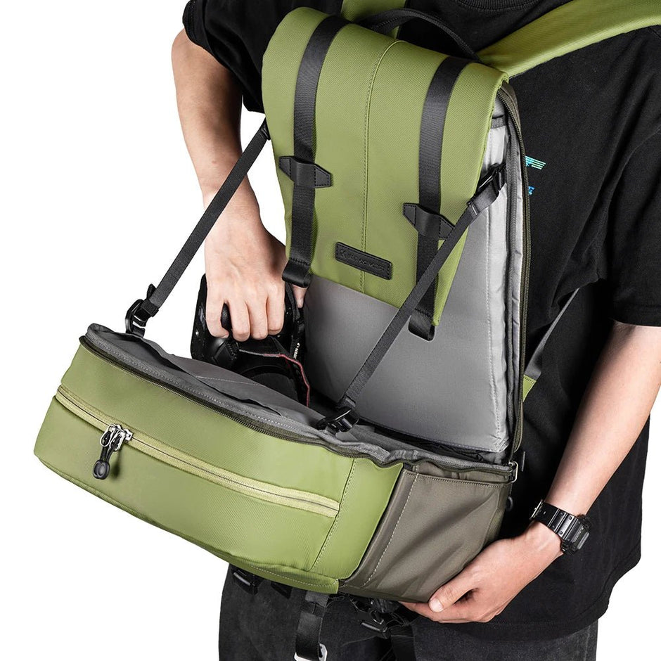20L Camera Backpack Large Capacity Lightweight Outdoor Travel Photography Bags with Rain Cover for 15.6 Inch Laptop - Visión Creativa