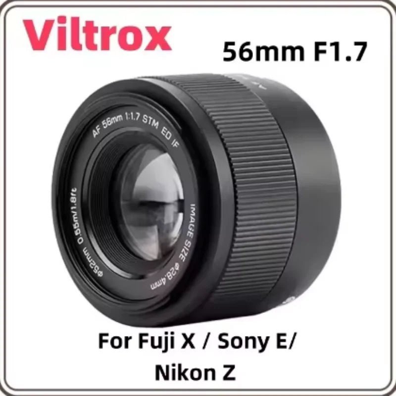56Mm F1.7 Auto Focus APS-C Lens for Fuji X Nikon Z Sony E Mount Mirrorless Cameras X-T4 XF X-T30Ii X-Pro3 Z30 Z50 - Visión Creativa