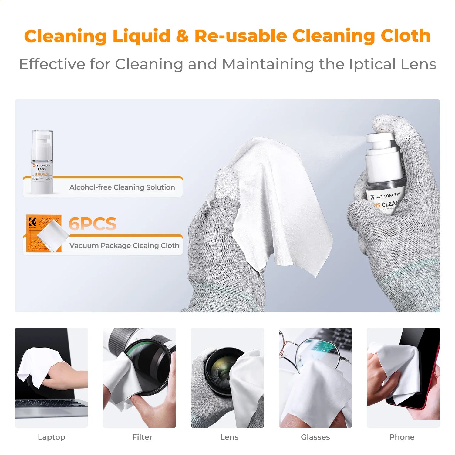 23 in 1 Camera Lens Cleaning Kit with Cleaning Swabs Lens Pen Sensor Cleaner Air Blower Cleaning Cloth Gloves Pouch
