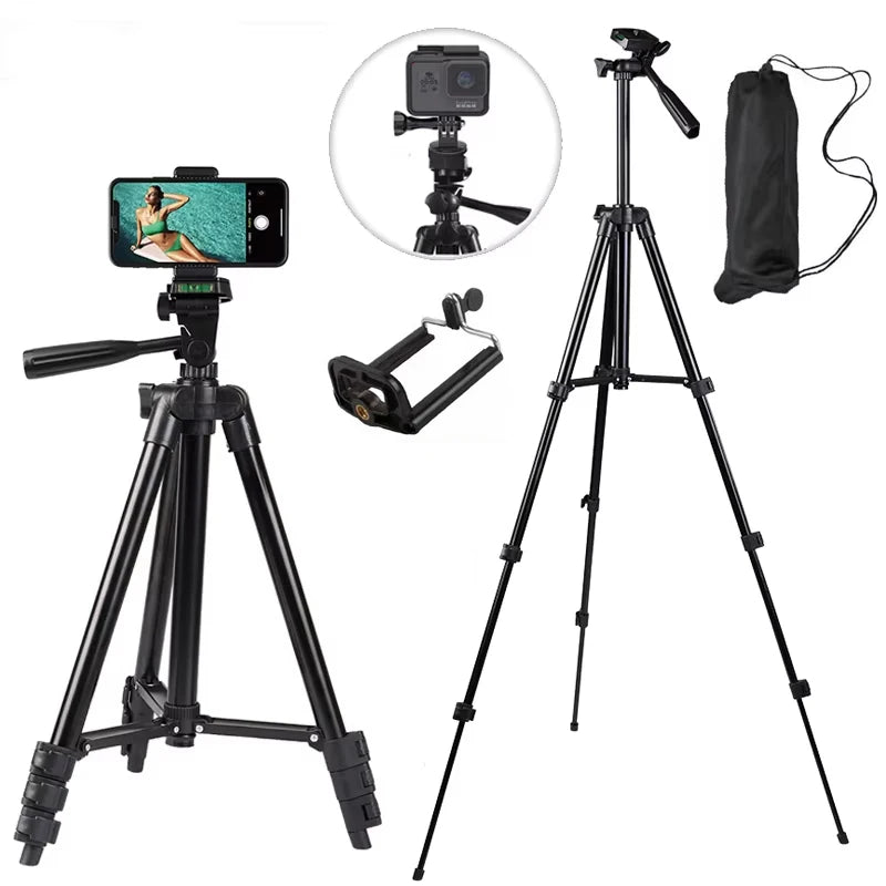 Trípode universal de aluminio de 100 cm con soporte para smartphone incluido