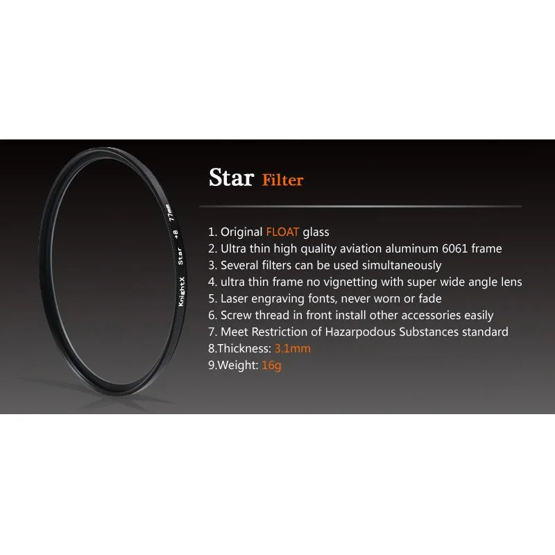 Star Filter Line: Enhance Your Photos with 52mm-77mm Camera Lens Filters - Visión Creativa