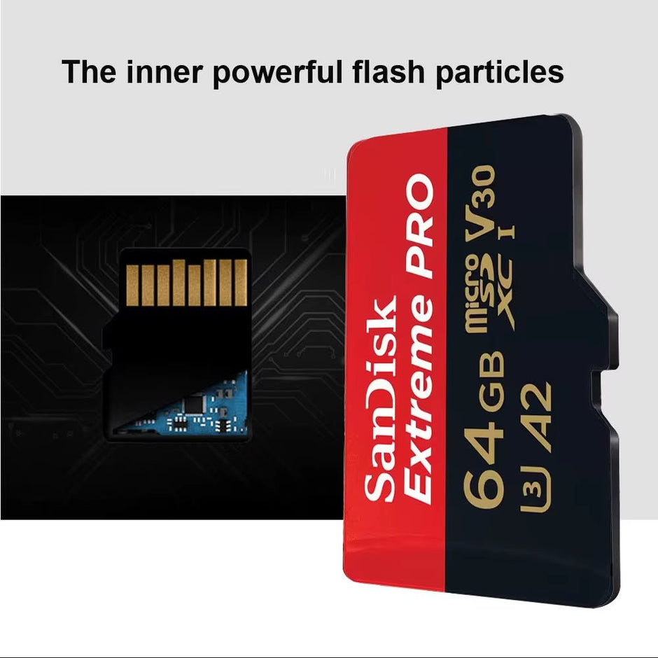 Extreme PRO Microsdxc UHS-I Card 64GB 128GB 256GB Memory Card A2 C10 U3 V30 4K UHD Video TF Card Read up to 200M/S - Visión Creativa