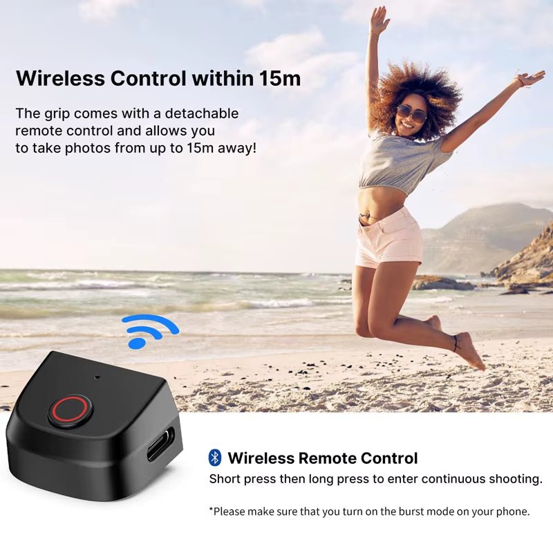 MA35 Magsafe Smartphone Camera Shutter Grip Bluetooth Selfie Handle as Camera Photo Stabilizer Vertical Horizontal Shoot - Visión Creativa