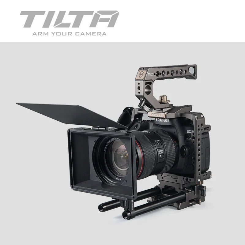 MB-T15 Mini Matte Box for DSLR Mirrorless Cameras Mattebox Lens Ring 55Mm 58Mm 77Mm 67Mm 52Mm for BMPCC 4K 6K A7 GH5 5D4 - Visión Creativa