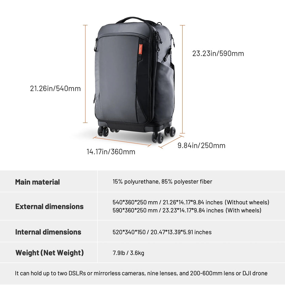 Photography Trolley Case Photography Bag DSLR Camera Bag Professional Outdoor Backpack Luggage Equipment Travel Case - Visión Creativa