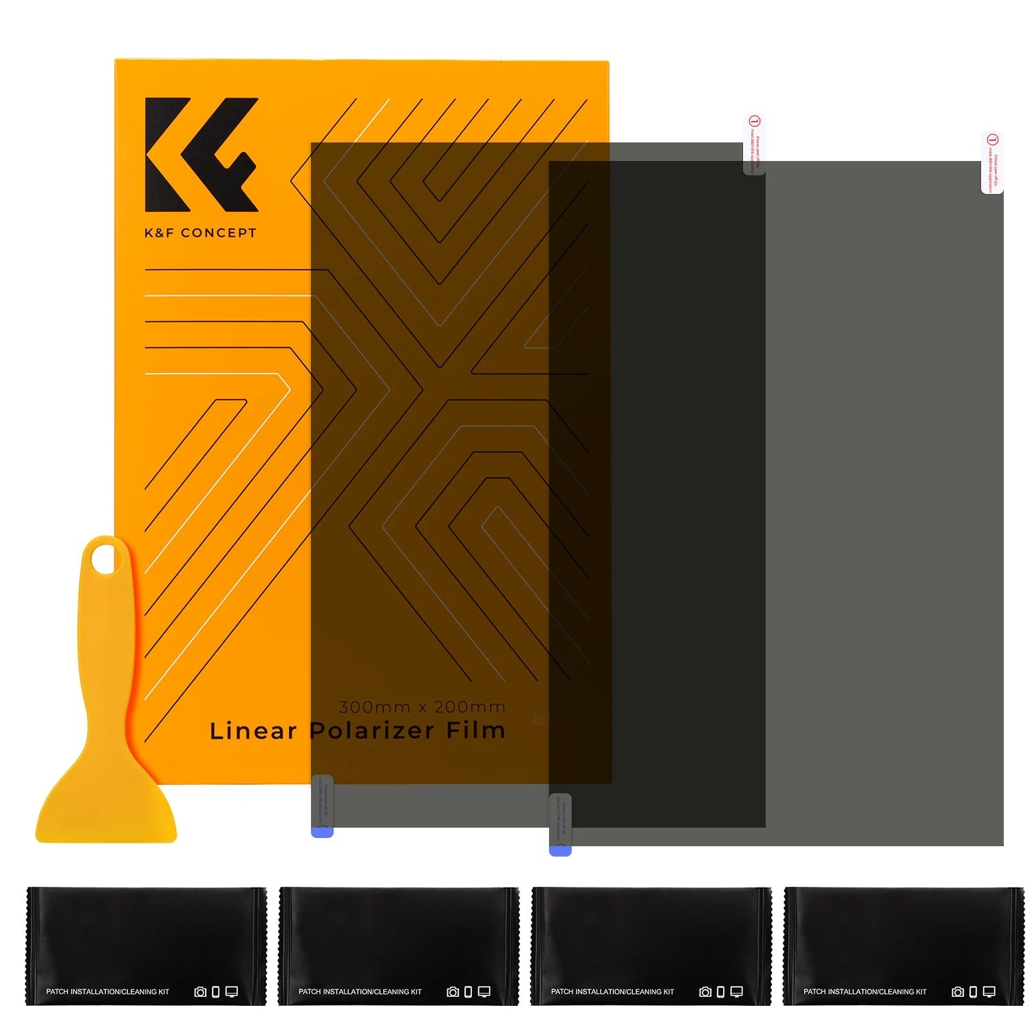 Professional Polarized Film 7.8*11.8 Inches High Contrast Linear Optical Film with Film Scraper Cloth Set for Screen - Visión Creativa