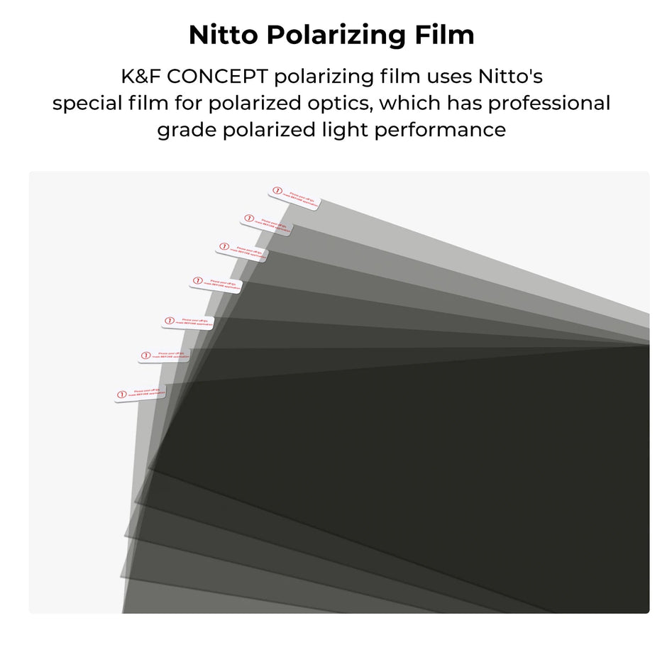 Professional Polarized Film 7.8*11.8 Inches High Contrast Linear Optical Film with Film Scraper Cloth Set for Screen - Visión Creativa