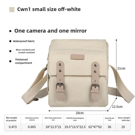 Japanese-Style Canvas Camera Bag, Retro Travel Mirrorless DSLR Bag - Visión Creativa