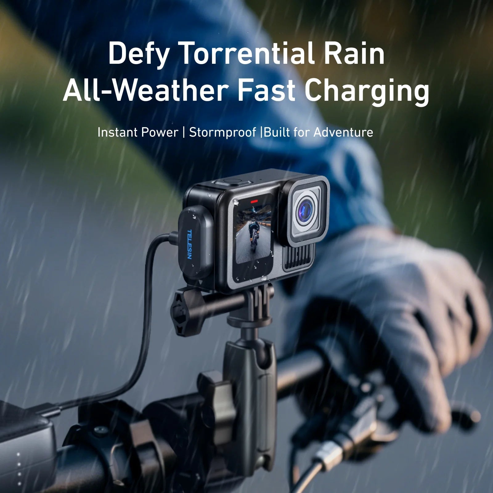 TELESIN Magnetic Waterproof Charging Cable Kit for Hero 9-13 - Visión Creativa