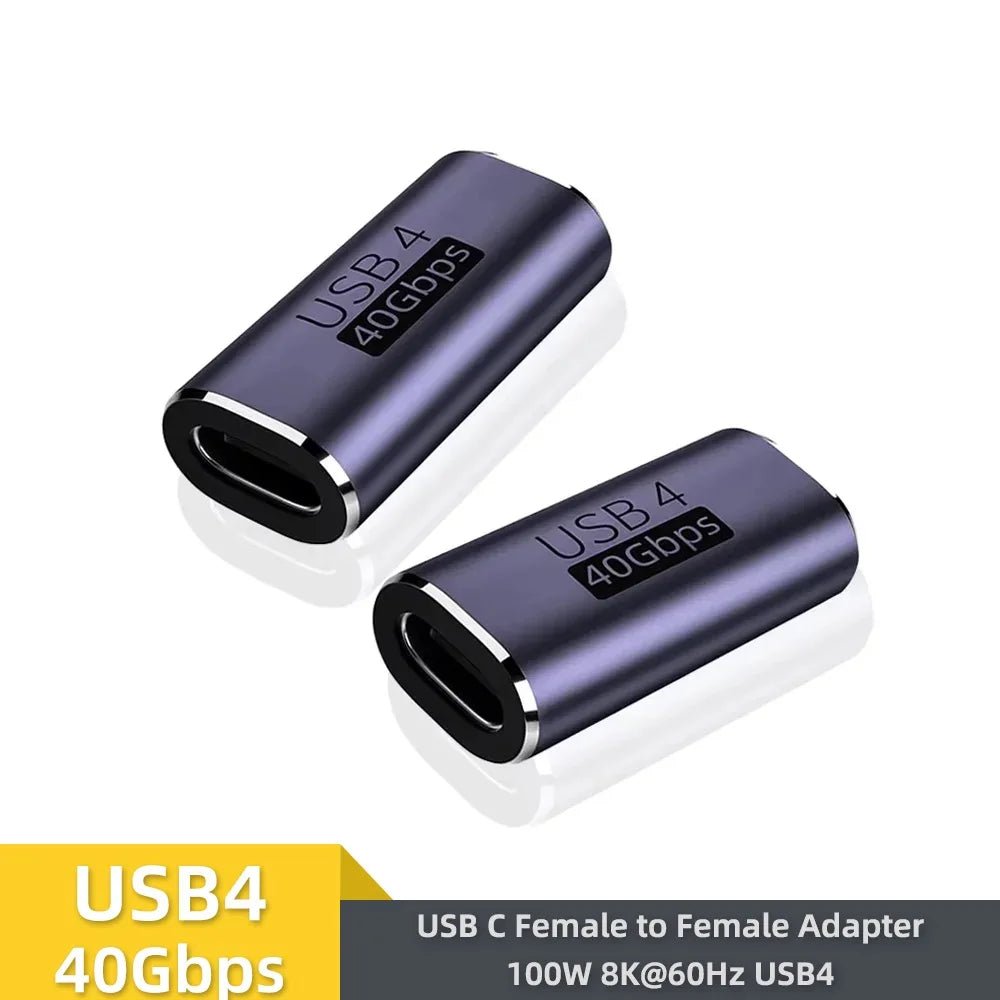 Thunderbolt3 Type C Female-Female Coupler Adapter - Super Fast 40Gbps Data Transfer - Visión Creativa