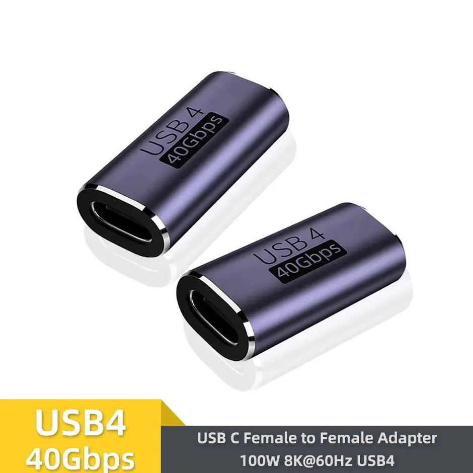 Thunderbolt3 Type C Female-Female Coupler Adapter - Super Fast 40Gbps Data Transfer - Visión Creativa