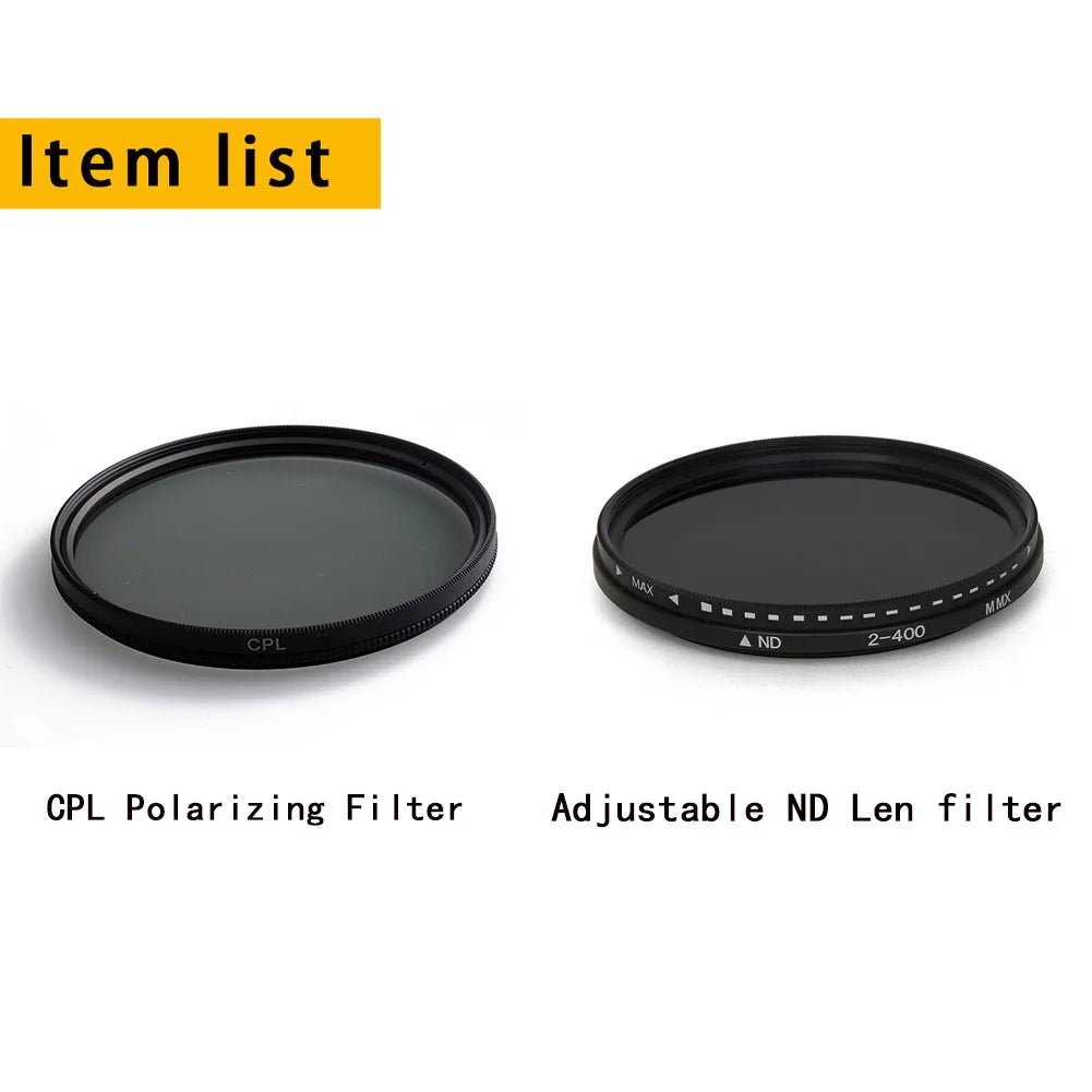 Variable ND Filter for Camera Adjustable Neutral Density Lens Filter (ND2-ND400) - 37 40.5 43 46 49 52 55 58 62 67 72 77 82 Mm - Visión Creativa