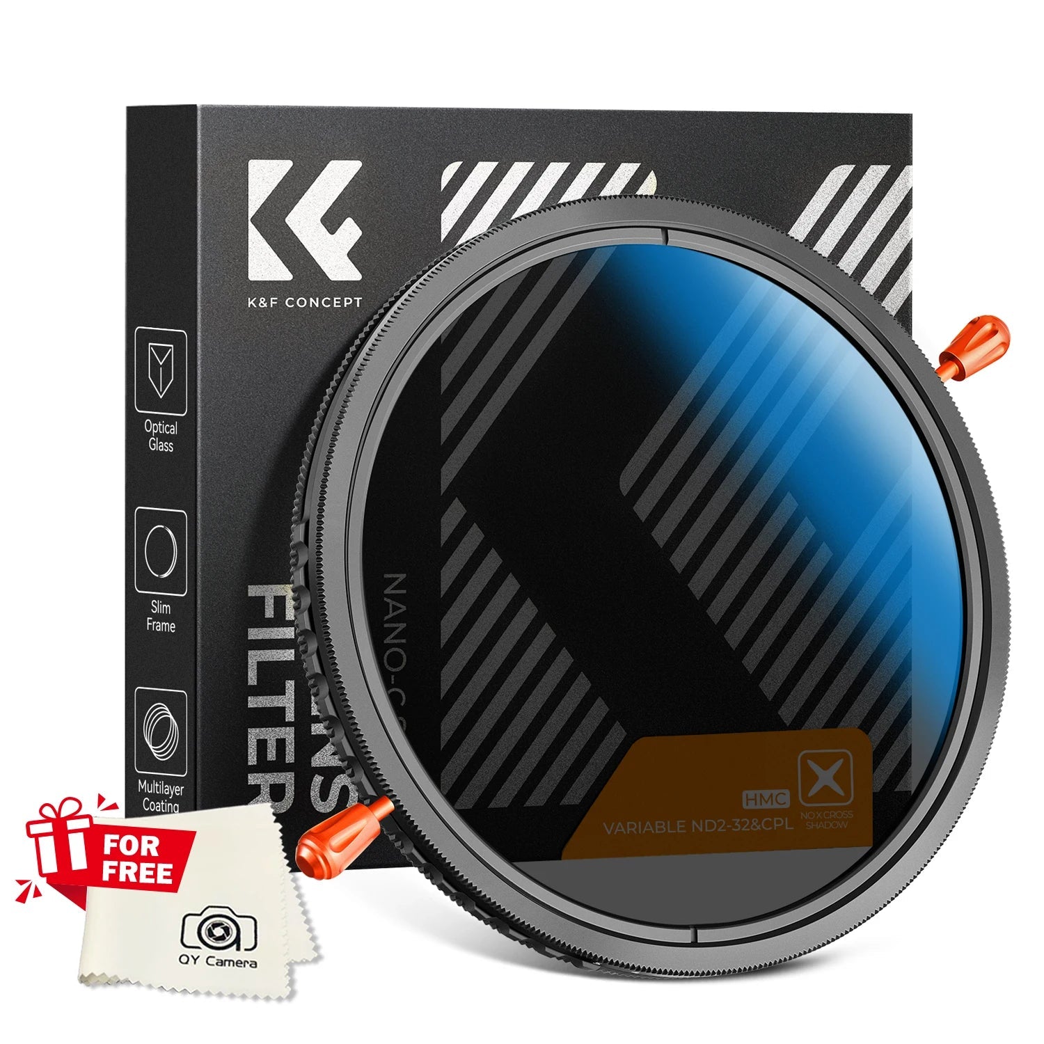 K&F Concept 2 in 1 CPL ND Filter - Variable ND32 for Various Lens Sizes - Visión Creativa 