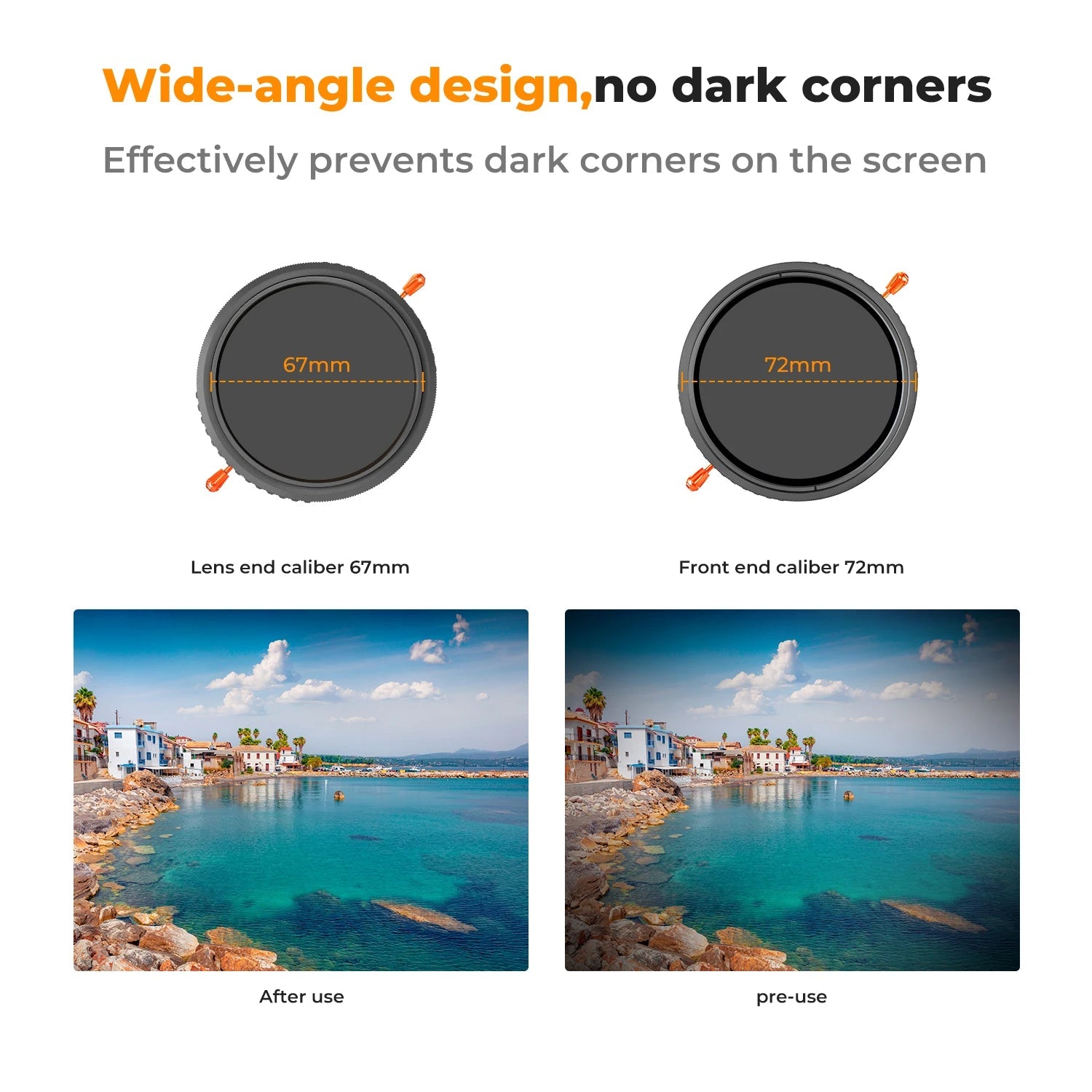 K&F Concept 2 in 1 CPL ND Filter - Variable ND32 for Various Lens Sizes - Visión Creativa 