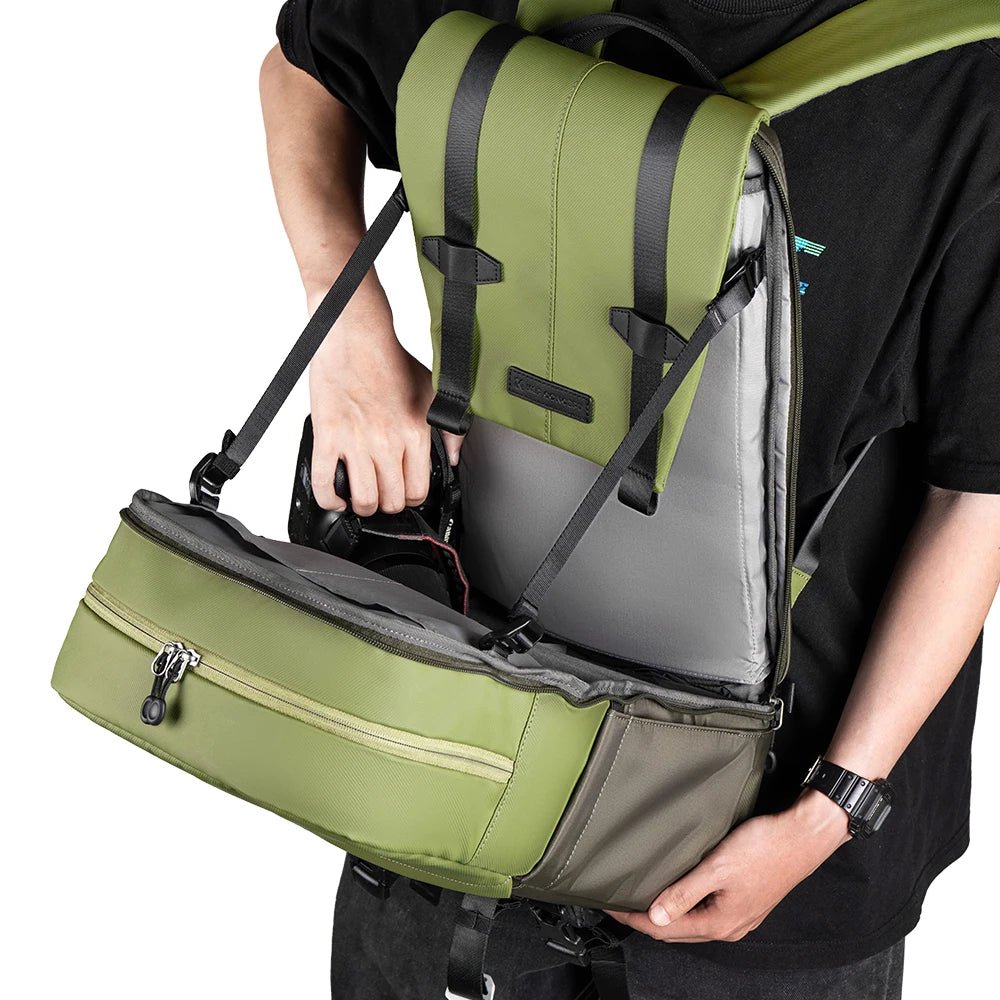 20L Camera Backpack Large Capacity Lightweight Outdoor Travel Photography Bags with Rain Cover for 15.6 Inch Laptop - Visión Creativa 