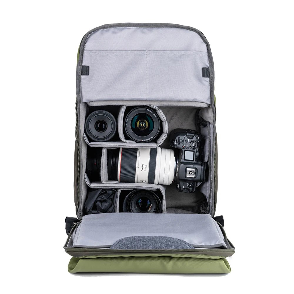 20L Camera Backpack Large Capacity Lightweight Outdoor Travel Photography Bags with Rain Cover for 15.6 Inch Laptop - Visión Creativa 