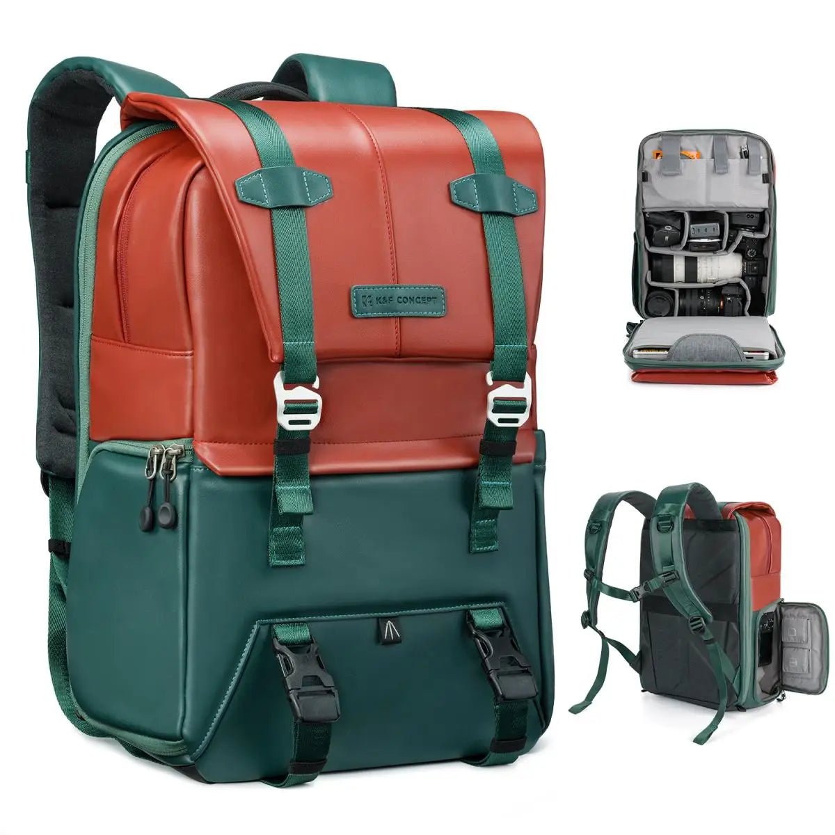 20L Camera Backpack Large Capacity Lightweight Outdoor Travel Photography Bags with Rain Cover for 15.6 Inch Laptop - Visión Creativa 
