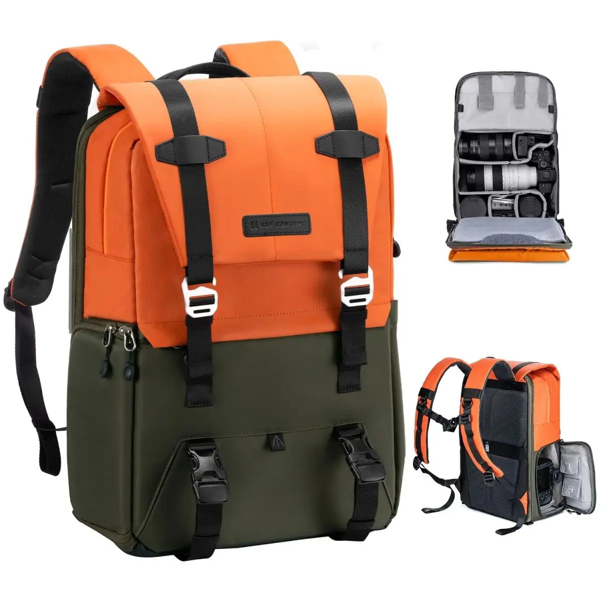 20L Camera Backpack Large Capacity Lightweight Outdoor Travel Photography Bags with Rain Cover for 15.6 Inch Laptop - Visión Creativa 