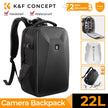 22L Camera Bag Large Capacity Travel Photography Backpack Waterproof Men'S Backpack Bag DSLR/SLR Camera Rain Cover - Visión Creativa