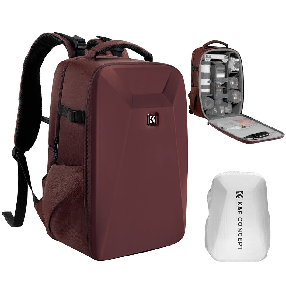 22L Camera Bag Large Capacity Travel Photography Backpack Waterproof Men'S Backpack Bag DSLR/SLR Camera Rain Cover - Visión Creativa