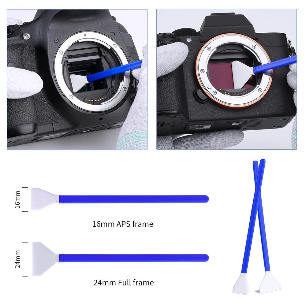 23 in 1 Camera Cleaning Suit Kit with Blue Waterproof Bag for APS - C Frame DSLR /Full Frame SLR Camera Lens - Visión Creativa