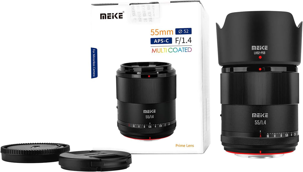 55Mm F1.4 Standard Aperture APS-C Frame STM Auto Focus Fixed Prime Portrait Lenses for Sony E Mount Mirrorless Cameras FX30 ZV-E10 ZVE10 II A6600 A6400 A5000 A5100 A6000 A6100 A6300 A6500 A6700