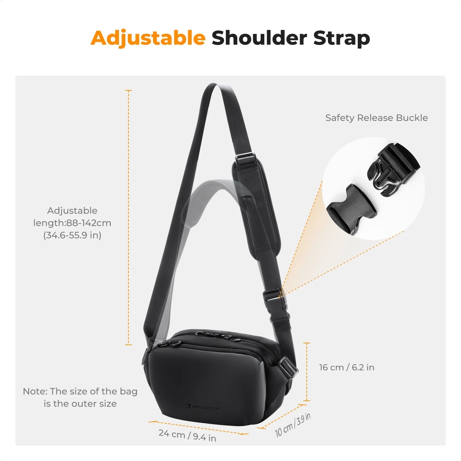 4L Camera Sling Bag Lightweight Travel Photography Shoulder Bag for Canon Sony DSLR SLR Camera Case Tripod Holder - Visión Creativa