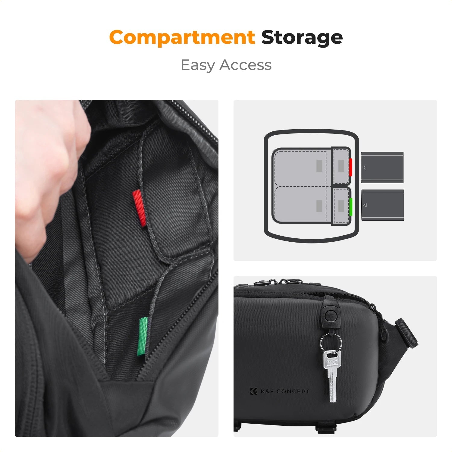 4L Camera Sling Bag Lightweight Travel Photography Shoulder Bag for Canon Sony DSLR SLR Camera Case Tripod Holder - Visión Creativa