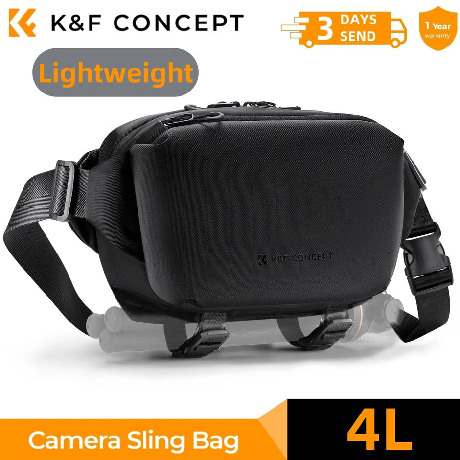 4L Camera Sling Bag Lightweight Travel Photography Shoulder Bag for Canon Sony DSLR SLR Camera Case Tripod Holder - Visión Creativa