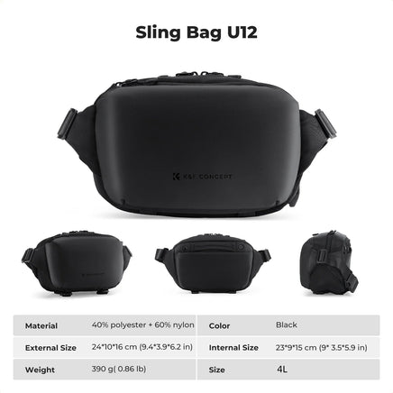 4L Camera Sling Bag Lightweight Travel Photography Shoulder Bag for Canon Sony DSLR SLR Camera Case Tripod Holder - Visión Creativa