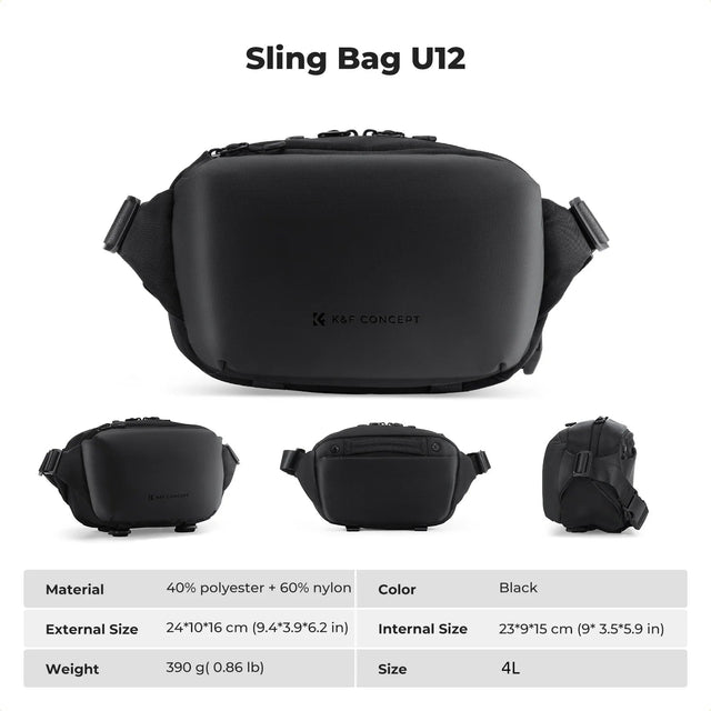 4L Camera Sling Bag Lightweight Travel Photography Shoulder Bag for Canon Sony DSLR SLR Camera Case Tripod Holder - Visión Creativa