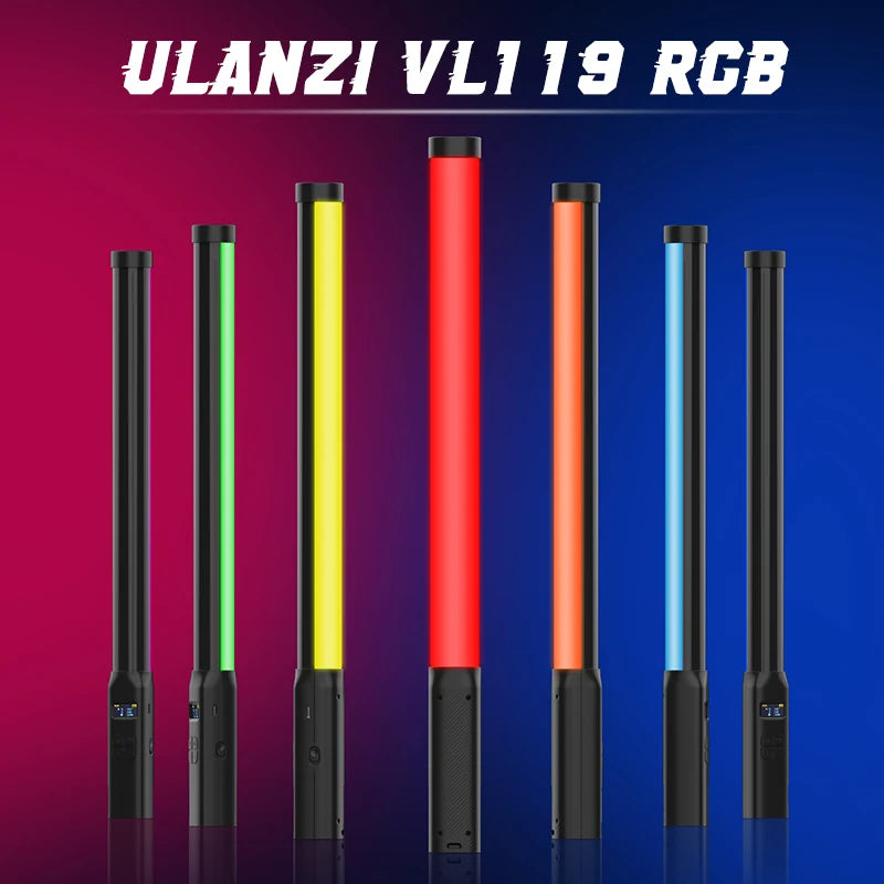 VL119 Handheld RGB Colorful Stick Light 19.68 Inch Handheld LED Light Wand CRI 95+ 2500K-9000K Photography Studio Lamp