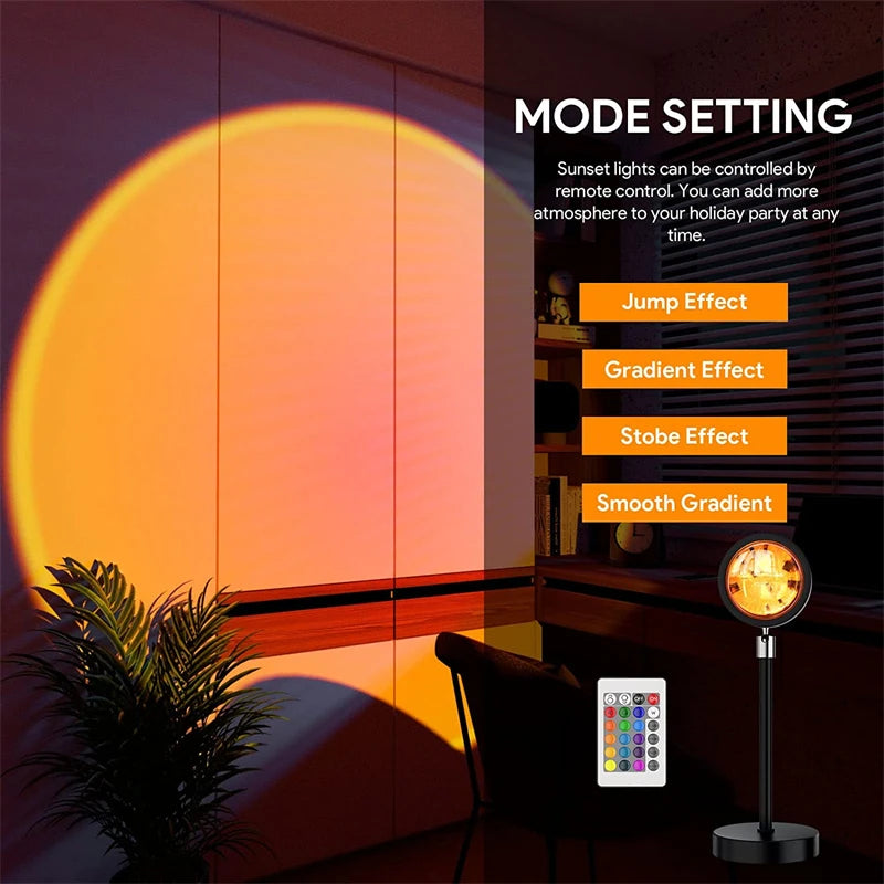 16 Colors RGB USB Sunset Light Mobile Phone Self Photography Light LED 