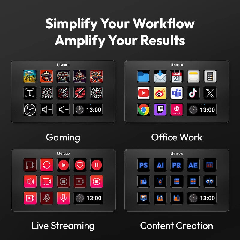 Ulanzi D200 Stream Deck: Ultimate Gaming/Office/Livestream Console - Visión Creativa