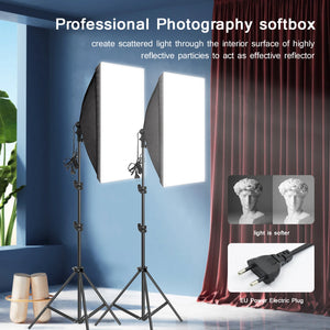 Kit de Iluminación Softbox con Trípode y Casquillo E27 – Luz Continua para Estudio de Foto y Vídeo – vista 5