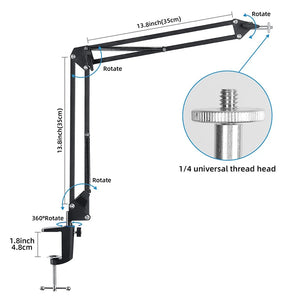 Soporte Cenital de Sobremesa con Brazo Articulado – Montura Overhead 1/4" para Cámara Réflex y Mirrorless – vista 5