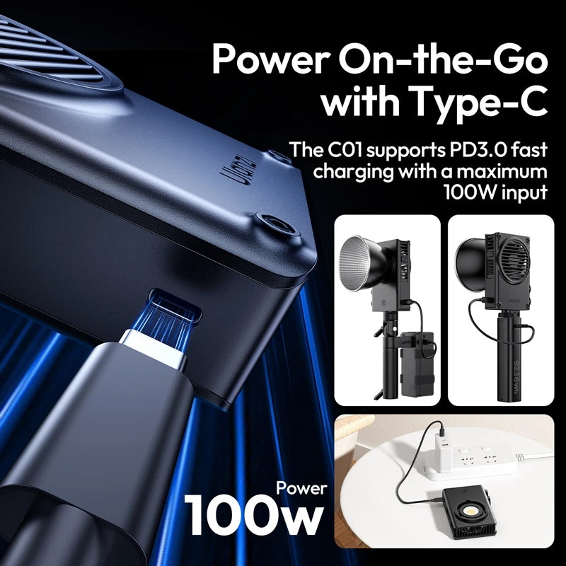 Ulanzi C01 100W Portable - Bi-Color Fill Light for Live Vlog Shooting lights