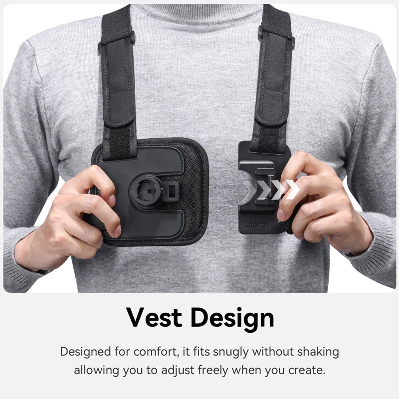 Ulanzi Go-Quick II Magnetic Chest Strap for Action Cameras & Smartphones - Visión Creativa