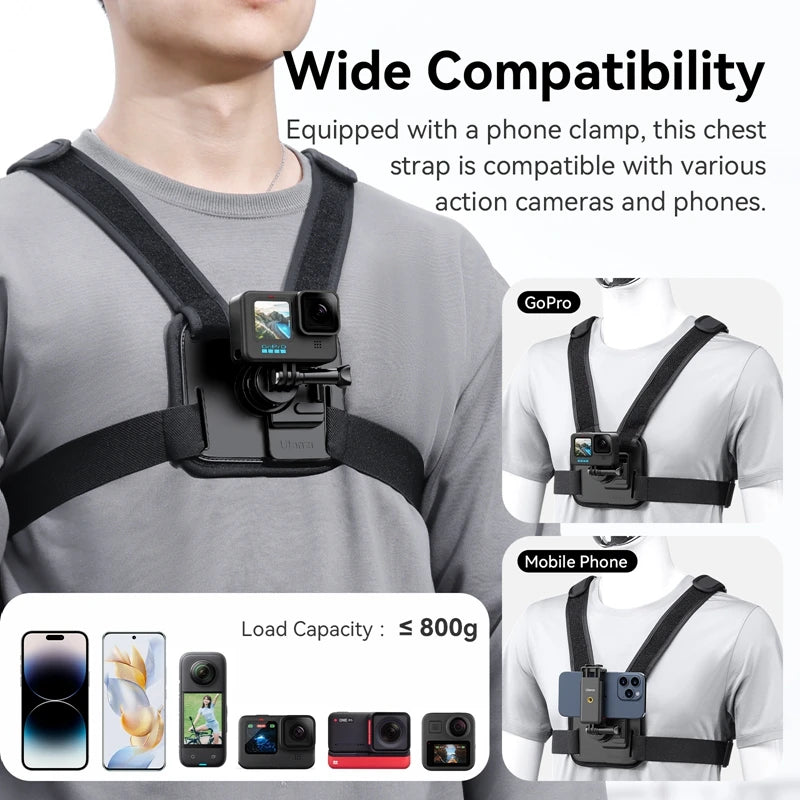 Ulanzi Go-Quick II Magnetic Chest Strap for Action Cameras & Smartphones - Visión Creativa