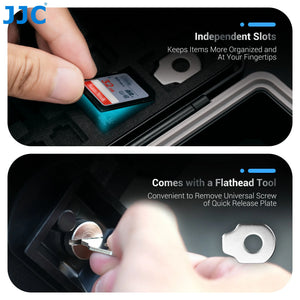 Estuche Organizador JJC para Tarjetas SD, microSD, CFexpress Type-A/B y Baterías – Compatible Canon, Nikon, Sony, Fujifilm – vista 5