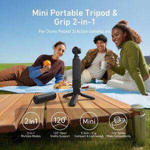 TELESIN Mini Trípode y Empuñadura con Liberación Rápida – Para GoPro, Insta360 y DJI Osmo Action (Rosca 1/4") – vista 4