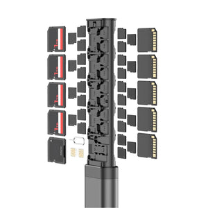 Estuche Organizador BUDI 30 en 1 para Tarjetas de Memoria con Soporte de Móvil – SD, microSD y TF – vista 5