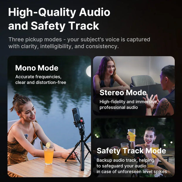 Ulanzi U-Mic: Wireless Stereo Lavalier Mic for Interviews, Vlogs & Gaming microphones