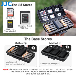 Estuche Organizador JJC para Tarjetas SD, CFexpress, XQD y Baterías de Cámara – Almacenamiento Rígido Profesional – vista 4