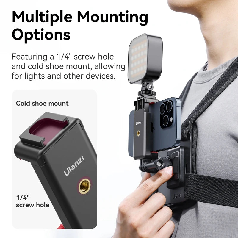 Ulanzi Go-Quick II Magnetic Chest Strap for Action Cameras & Smartphones - Visión Creativa