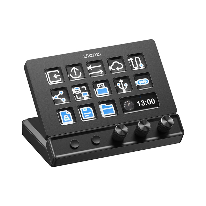 Ulanzi D200X Creative Deck: hub de control con 14 teclas LCD y 3 mandos