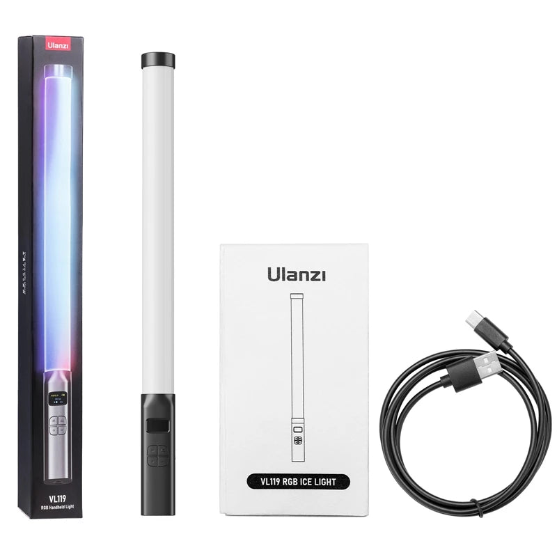 VL119 Handheld RGB Colorful Stick Light 19.68 Inch Handheld LED Light Wand CRI 95+ 2500K-9000K Photography Studio Lamp