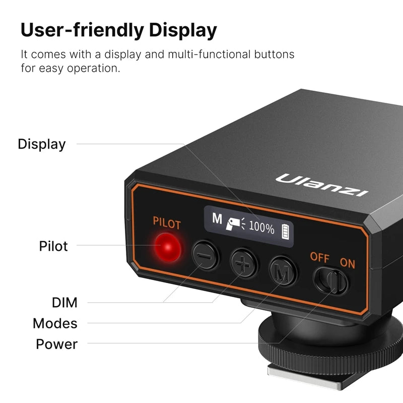 Ulanzi F12 Mini Camera Flash Speedlite - Compact and Powerful Lighting Solution for DSLR Cameras flash