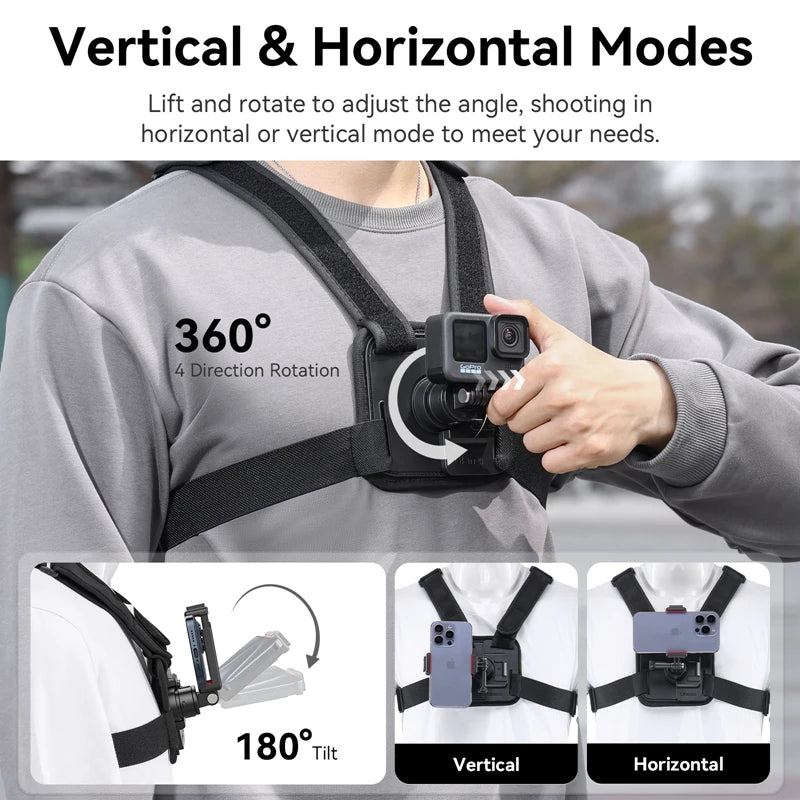Ulanzi Go-Quick II Magnetic Chest Strap for Action Cameras & Smartphones - Visión Creativa